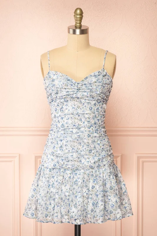 Bridgett | Short Floral Dress w/ Bow