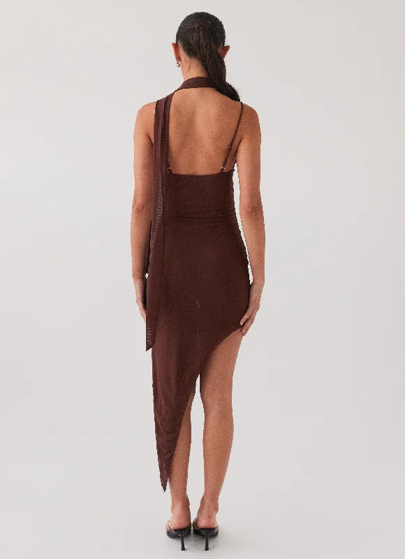 In Your Dreams Midi Dress - Dark Mocha