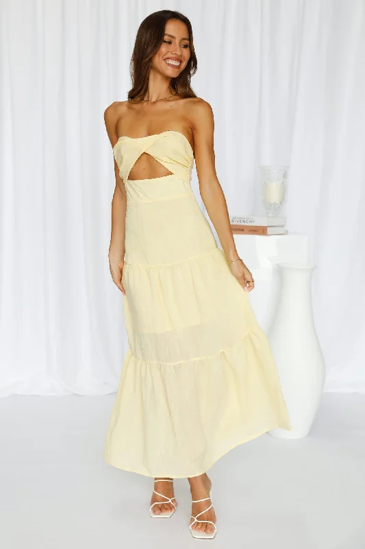 Pose For The Show Midi Dress Yellow