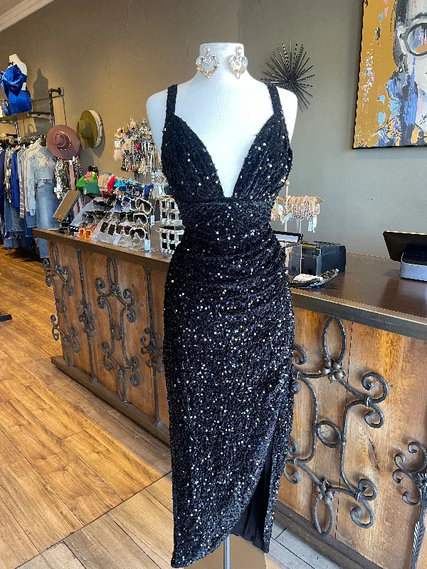 Sparkle Slit Dress