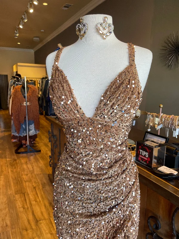 Sparkle Slit Dress