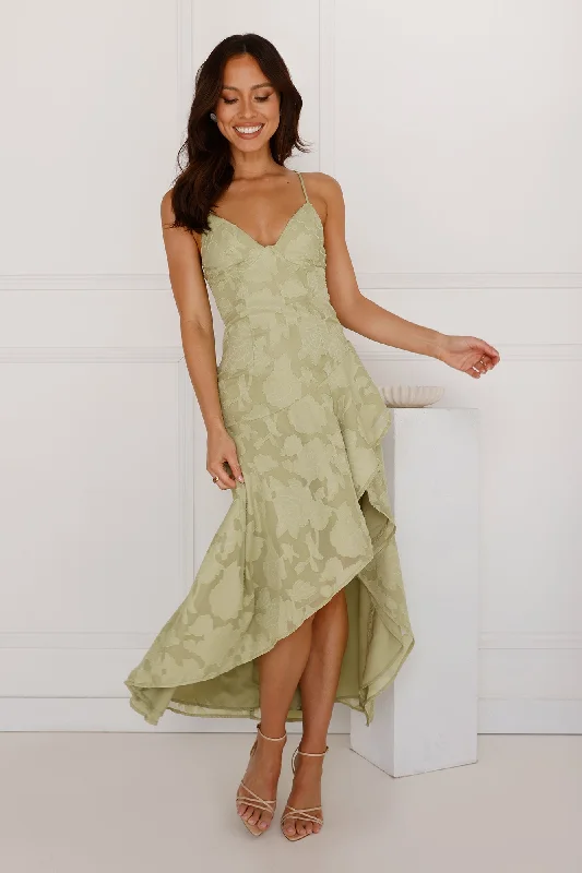 Touch Of Magic Midi Dress Green