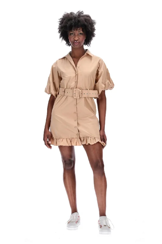 Anya Dress Beige Anorak