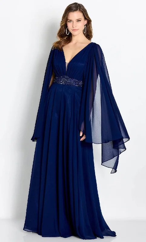 Cameron Blake CB756 - Draped Shoulder Evening Gown