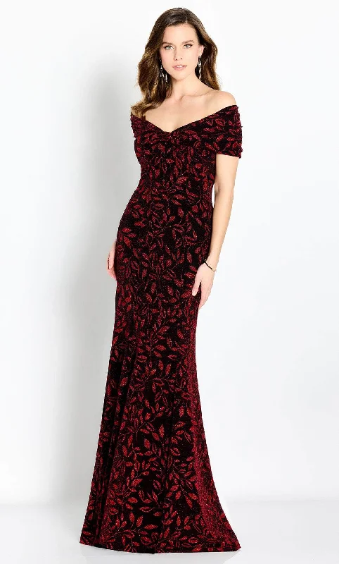 Cameron Blake CB766 - Foliage Motif Evening Gown