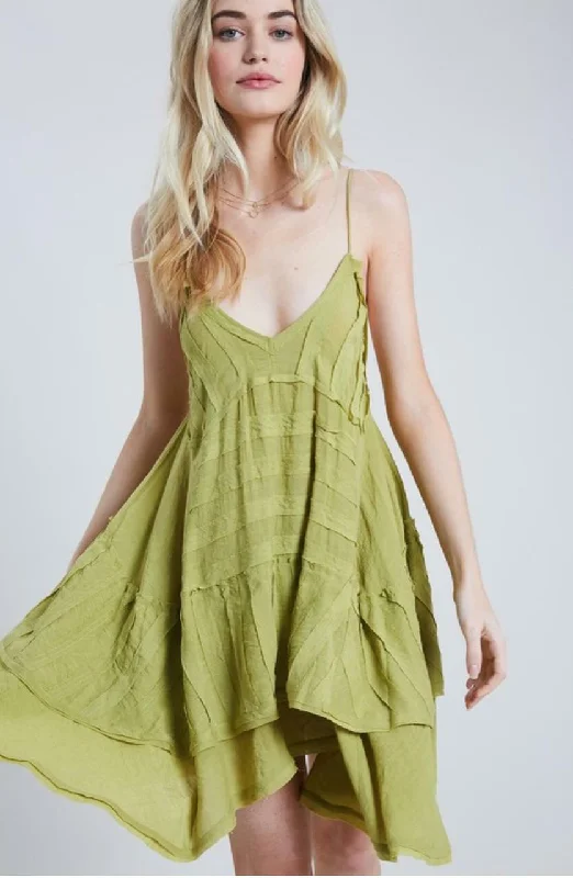 Cara Lime Swing Dress