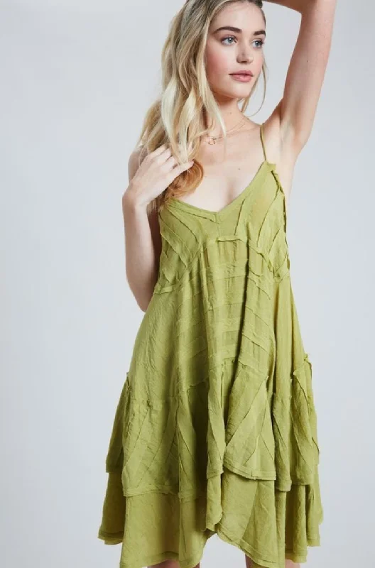 Cara Lime Swing Dress