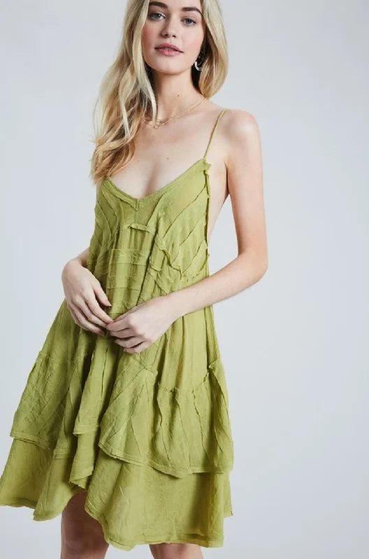 Cara Lime Swing Dress