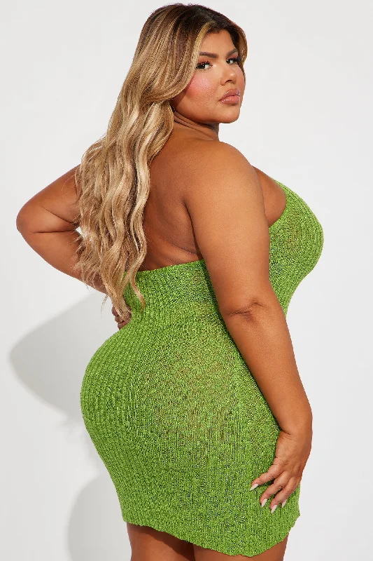 Chelsea Crochet Mini Dress - Green