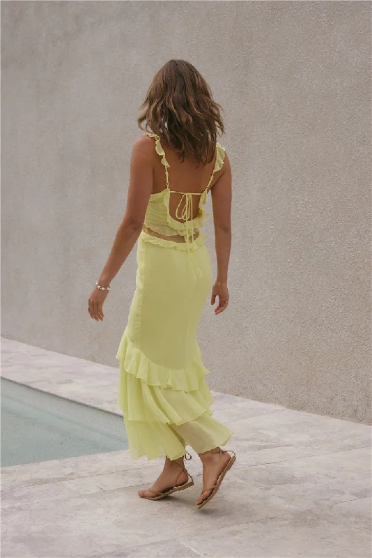 Dance Away Maxi Dress Yellow