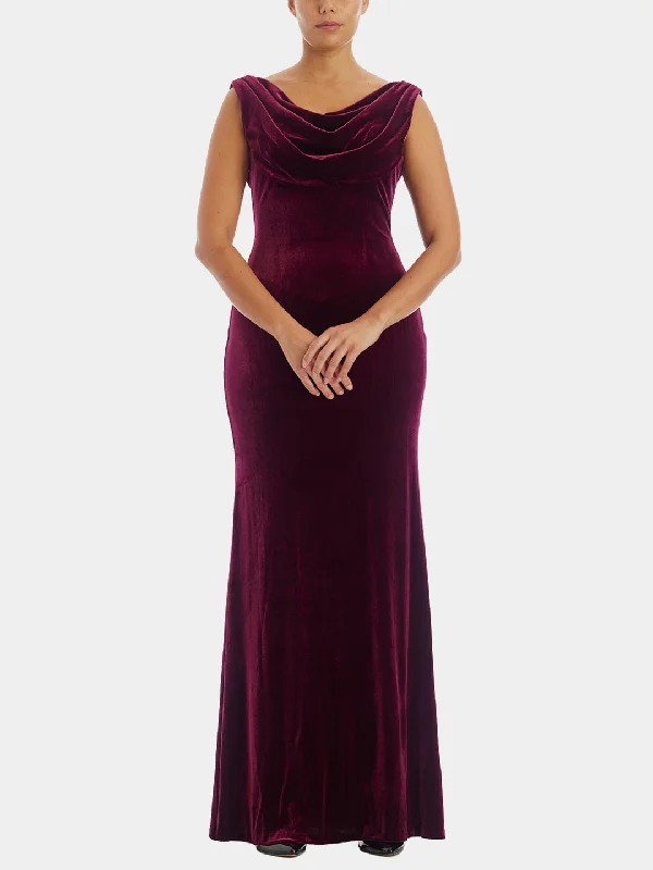 Drape Neck Gown