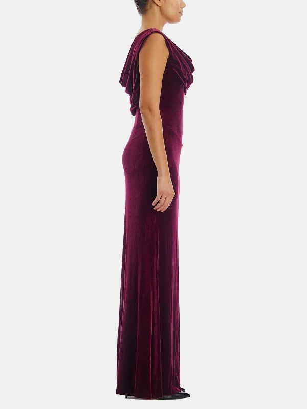 Drape Neck Gown