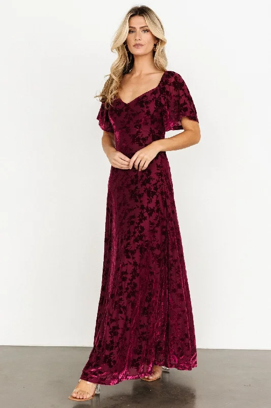 Everley Velvet Maxi Dress | Mulberry