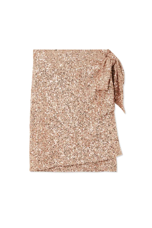 Gold Sequin Mini Jaspre Skirt