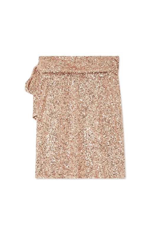 Gold Sequin Mini Jaspre Skirt