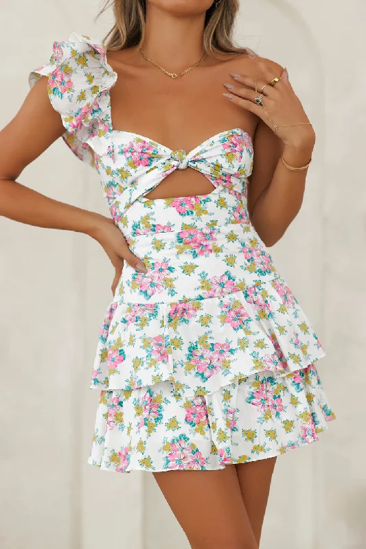 HELLO MOLLY Ruffled Out Dress Floral