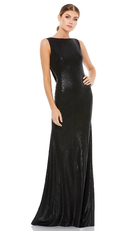 Ieena Duggal 49087 - Metallic Cowl Back Evening Dress