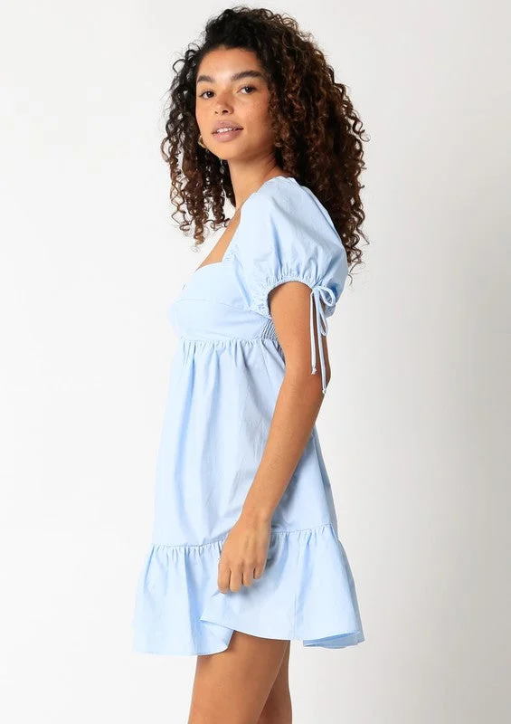 Jessie Light Blue Babydoll Mini Dress