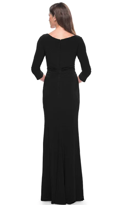 La Femme 30967 - Quarter Sleeve Jersey Evening Dress