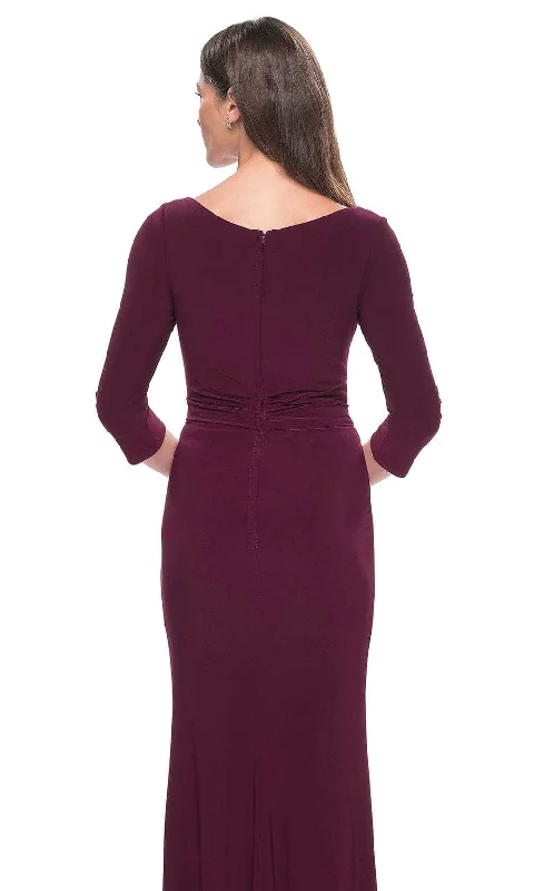 La Femme 30967 - Quarter Sleeve Jersey Evening Dress