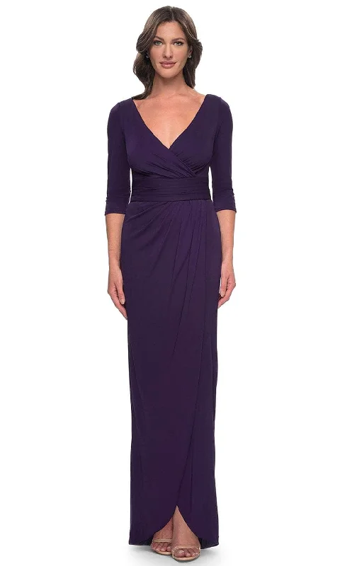 La Femme 31014 - Tulip Hem Jersey Evening Dress