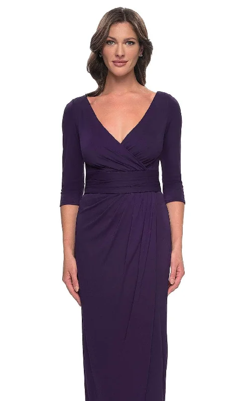 La Femme 31014 - Tulip Hem Jersey Evening Dress