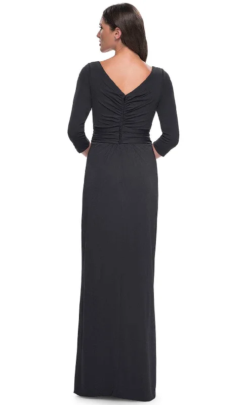 La Femme 31014 - Tulip Hem Jersey Evening Dress