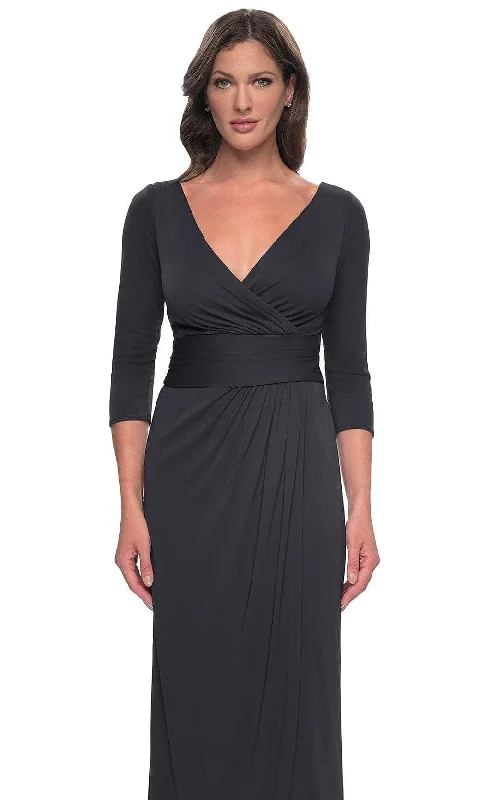 La Femme 31014 - Tulip Hem Jersey Evening Dress