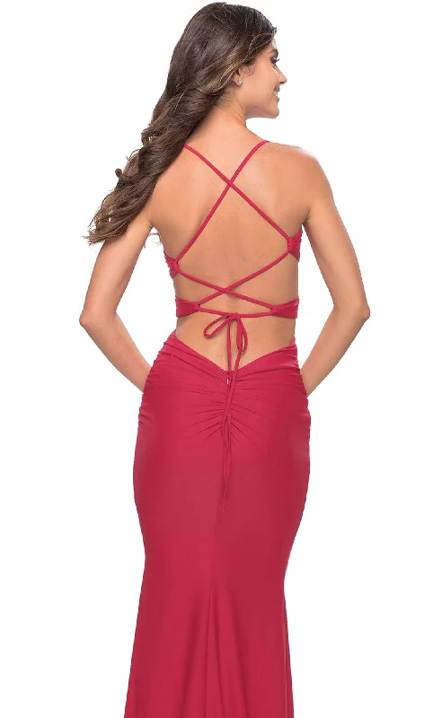 La Femme 31523 - Side Cutout Jersey Long Prom Dress