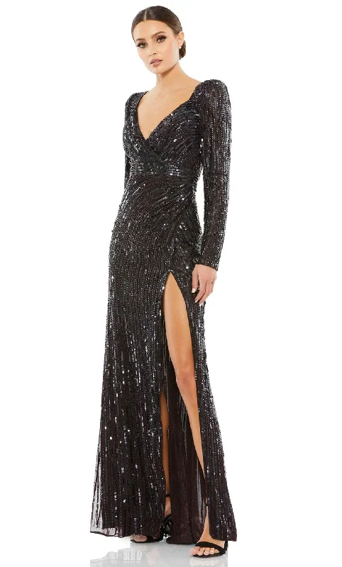 Mac Duggal 5379 - Long Sleeve Sequin Evening Gown