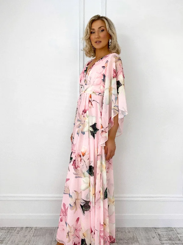 Natalia Maxi Floral Dress with Bell Sleeves