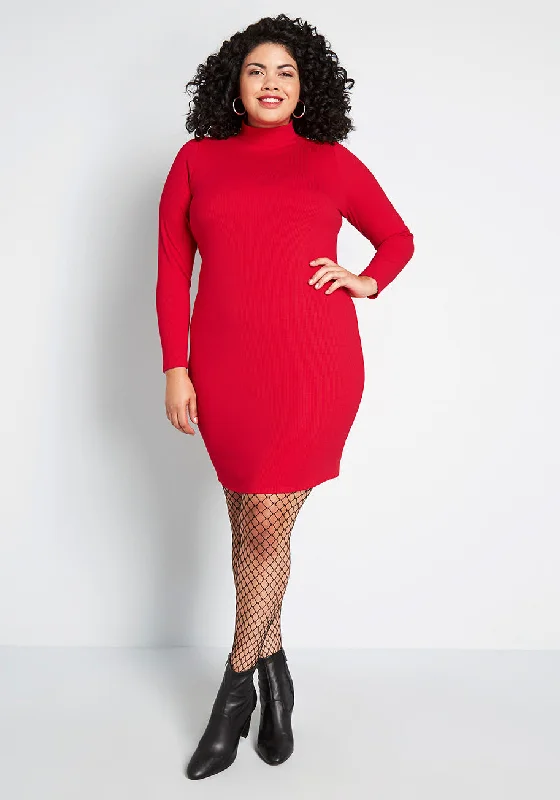 Most Favored Mock Neck Dress