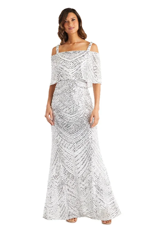 R&M Richards 7146 Long Mother Of Bride Caplet Dress