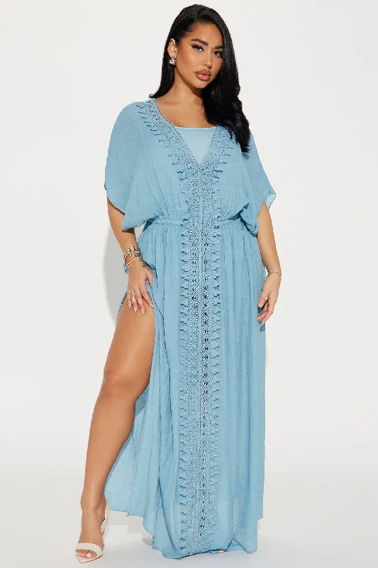 Skylar Kaftan Maxi Dress - Light Blue