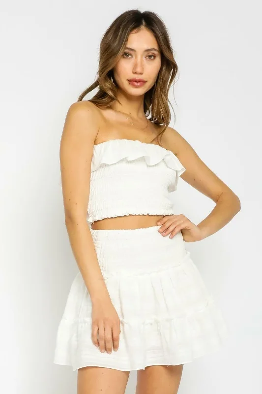 Take Me With You Off White Two-Piece Dress