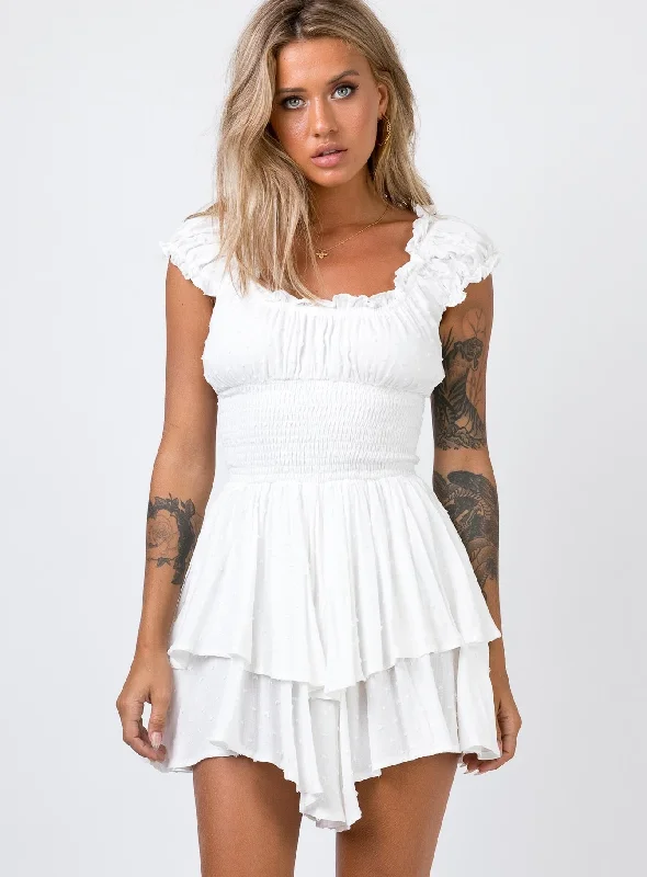 The Love Galore Romper White