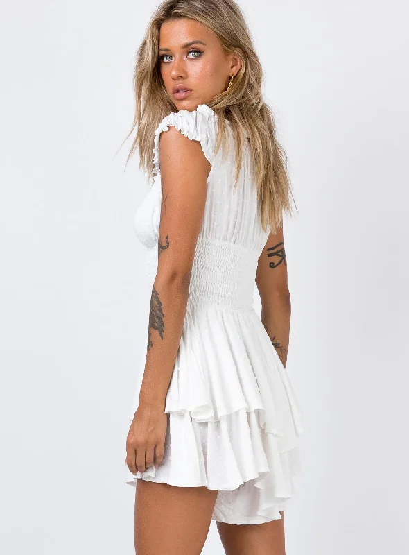 The Love Galore Romper White