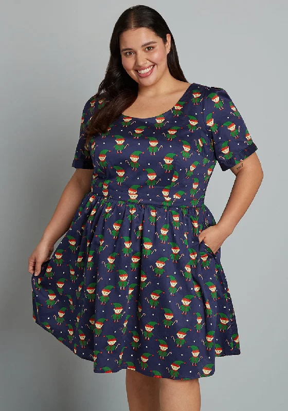 What's The Scoop? A-Line Dress