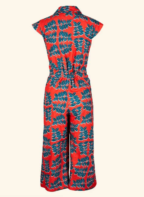 Francesca - Red Zebrina Jumpsuit