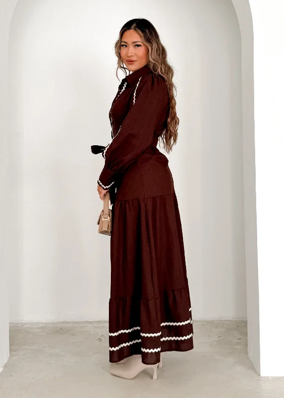 Jordana Maxi Dress - Chocolate