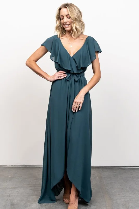 Katya Ruffle Maxi Dress | Dusty Topaz