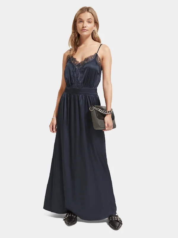 Lace camisole maxi dress