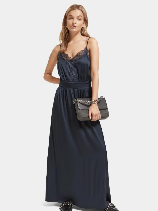 Lace camisole maxi dress