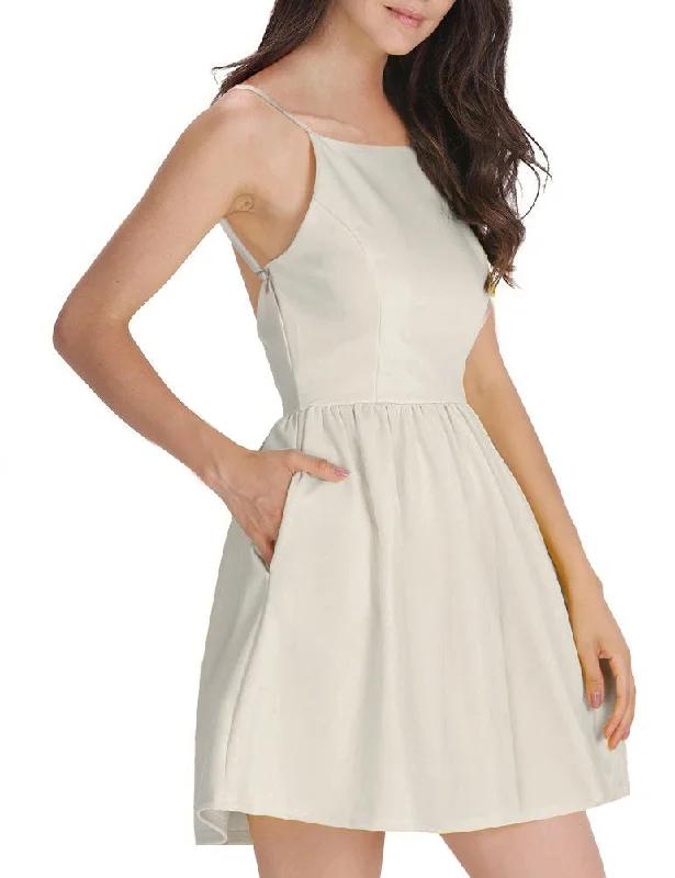 Magali Pocketed Babydoll Dress - Cream