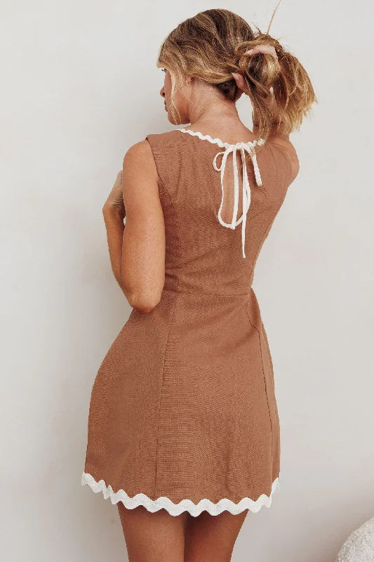 Make You Mine Sleeveless Mini Dress Mocha