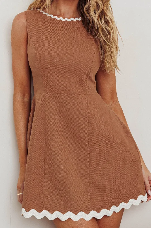 Make You Mine Sleeveless Mini Dress Mocha