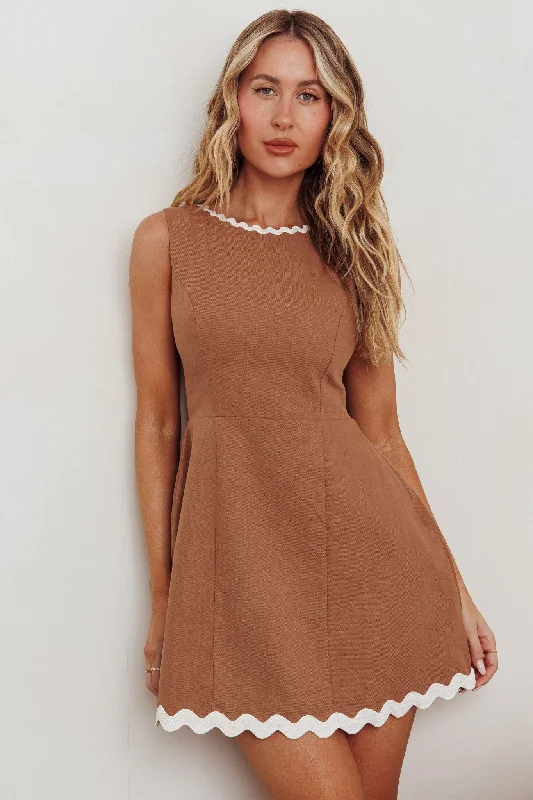 Make You Mine Sleeveless Mini Dress Mocha