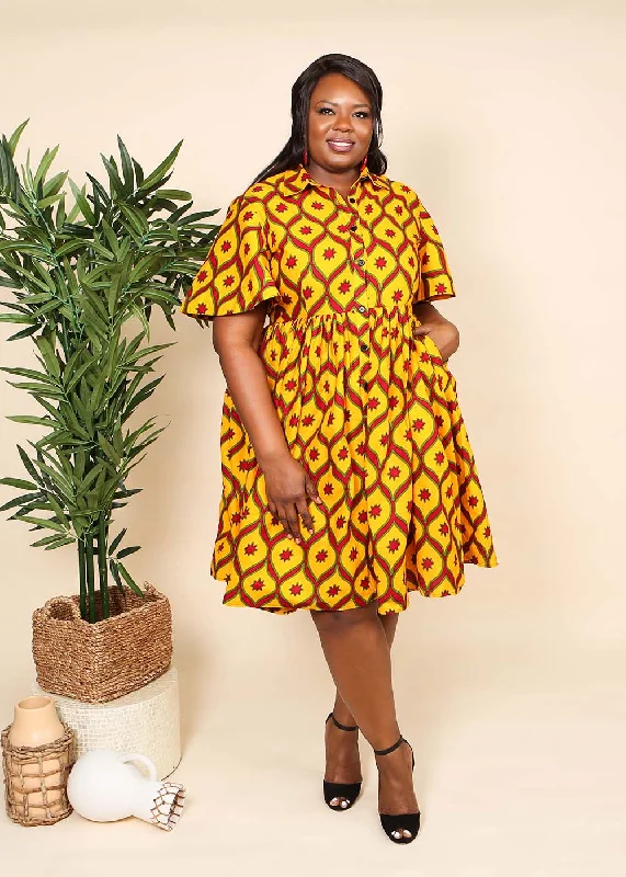 Malaika African Print Midi Dress