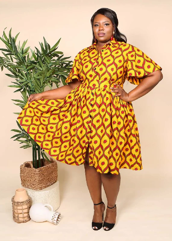 Malaika African Print Midi Dress