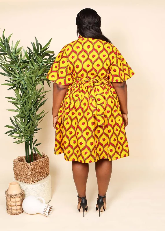 Malaika African Print Midi Dress